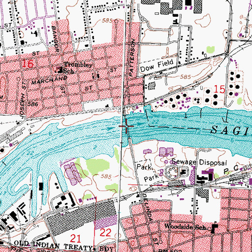Topographic Map of Independence Bridge, MI