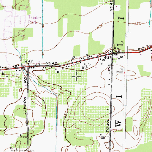 Topographic Map of Boekhout Farms, NY