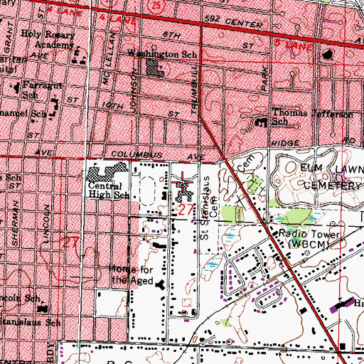 Topographic Map of McLaren Bay Region Hospital, MI