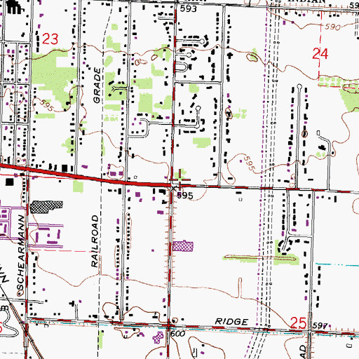 Topographic Map of Bay Regional Medical Mall, MI