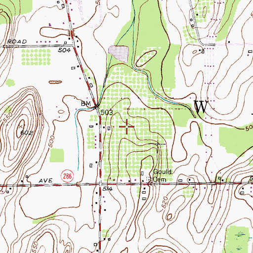 Topographic Map of G And S Orchards, NY