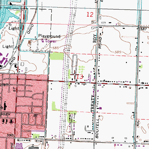 Topographic Map of Bay Village Mobile Home Estates, MI