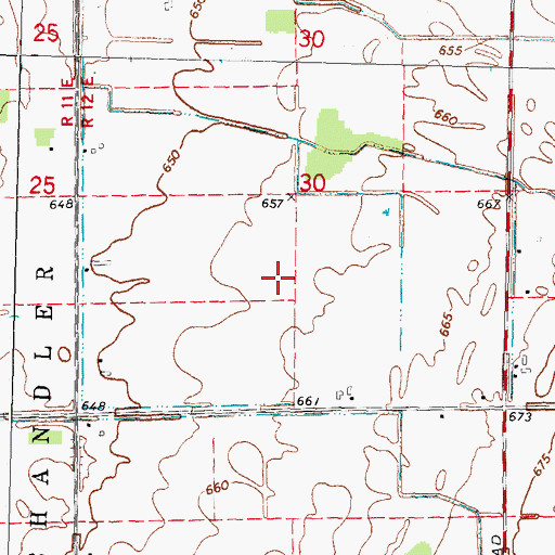 Topographic Map of Mount Forest Fire Station, MI