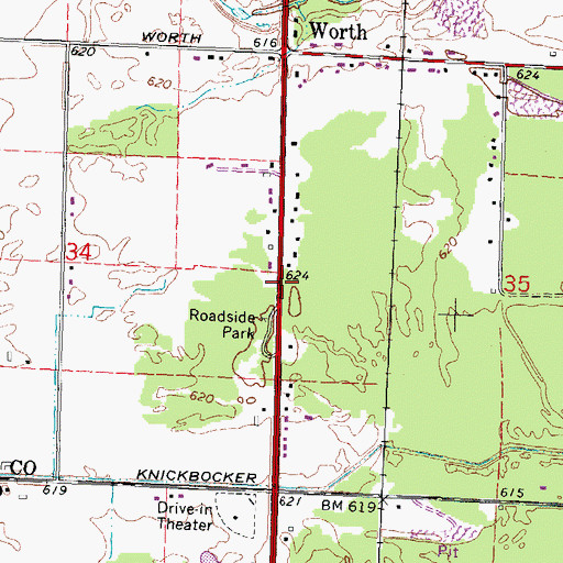 Topographic Map of River of Life Fellowship, MI
