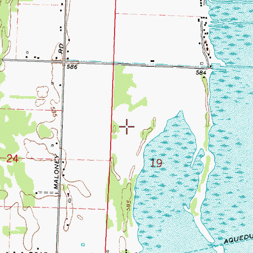 Topographic Map of Bay County Pinconning Park, MI