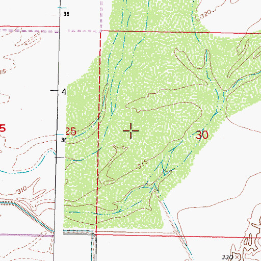 Topographic Map of San Cristobal Valley, AZ
