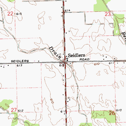 Topographic Map of Auburn Care Center, MI