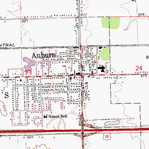 Topographic Map of Saint Joseph Church, MI