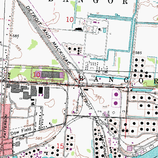 Topographic Map of Bangor (historical), MI