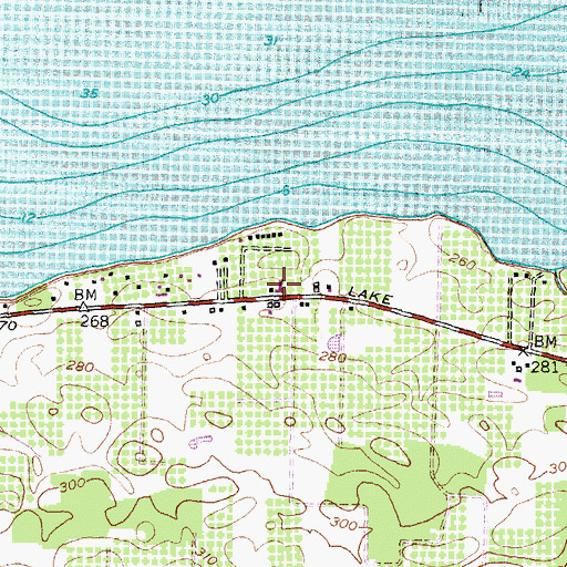 Topographic Map of Orbakers Fruit Farm, NY