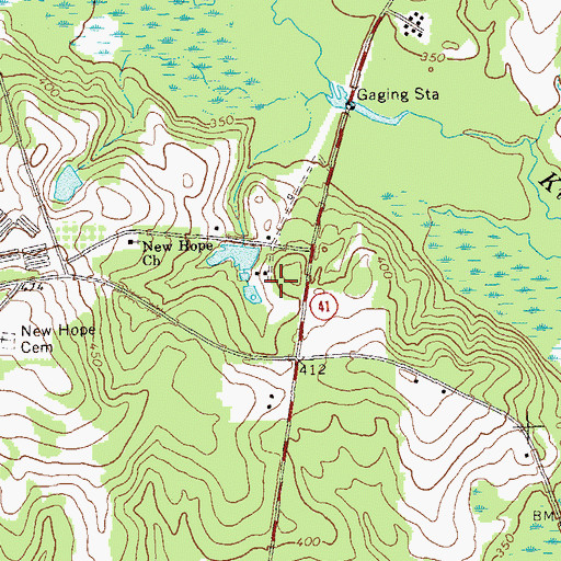Topographic Map of Unified Government of Webster County, GA