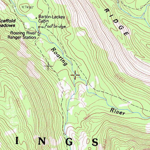 Topographic Map of Cloud Canyon, CA