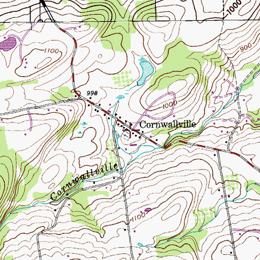 Topographic Map of Cornwallville Methodist Episcopal Church (historical), NY