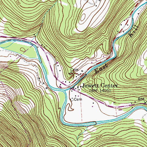 Topographic Map of Chase Family Cemetery, NY