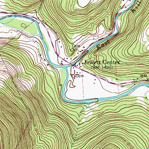 Topographic Map of Gass Family Cemetery, NY