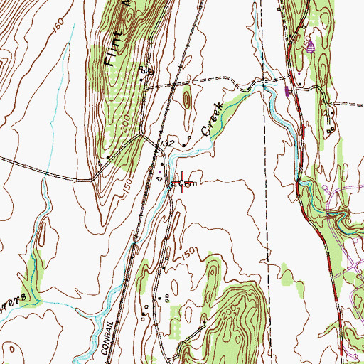 Topographic Map of Hallenbeck Cemetery, NY