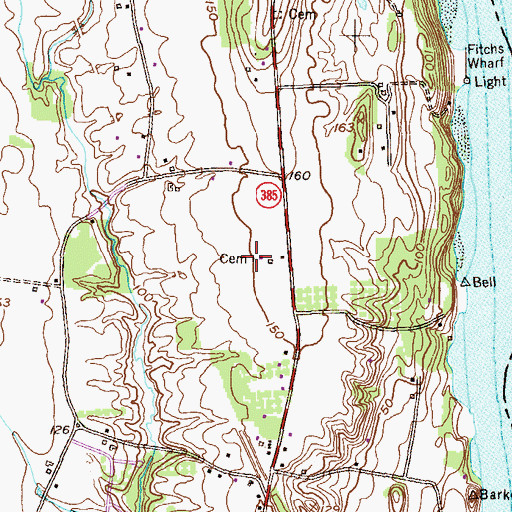 Topographic Map of Lampman Cemetery, NY