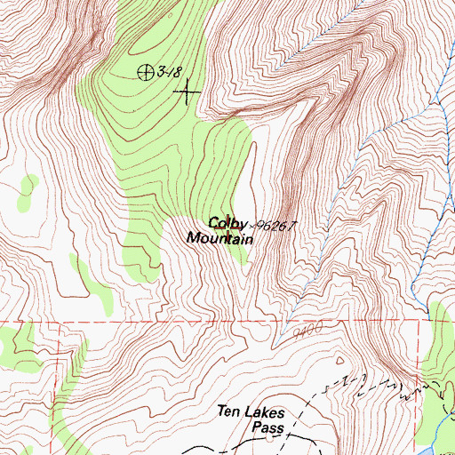 Topographic Map of Colby Mountain, CA