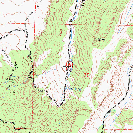 Topographic Map of Taylor Canyon Camping Area, CA