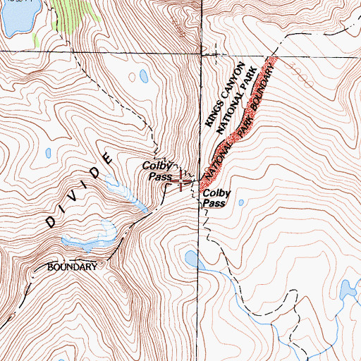 Topographic Map of Colby Pass, CA