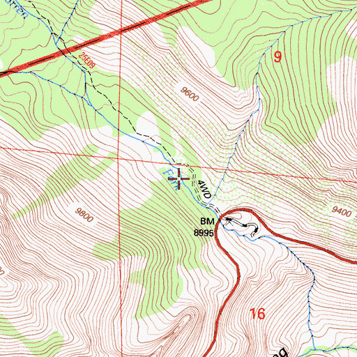 Topographic Map of Warren Fork Campground, CA