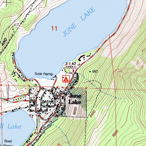 Topographic Map of Yost Lake Trailhead, CA