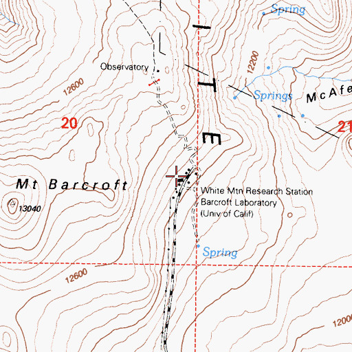 Topographic Map of Bancroft Laboratory, CA