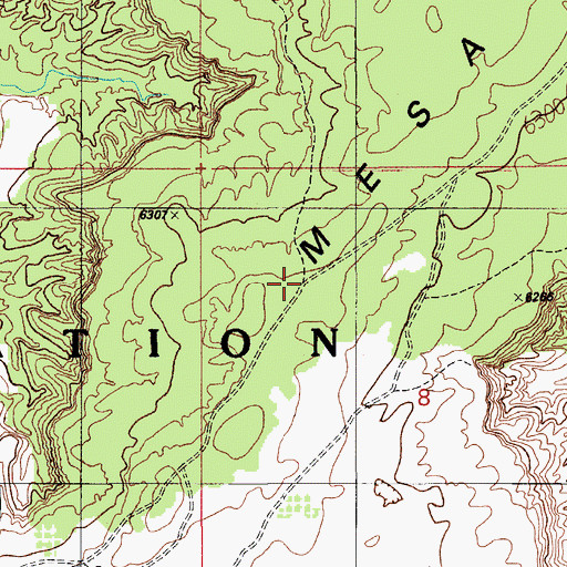 Topographic Map of Third Mesa, AZ