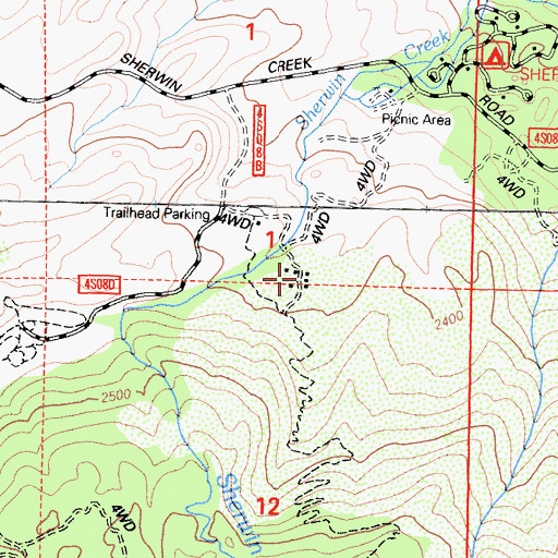 Topographic Map of Boys Club of San Gabriel, CA