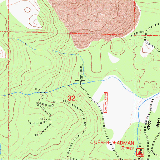 Topographic Map of Obsidian Flat Group Campground, CA