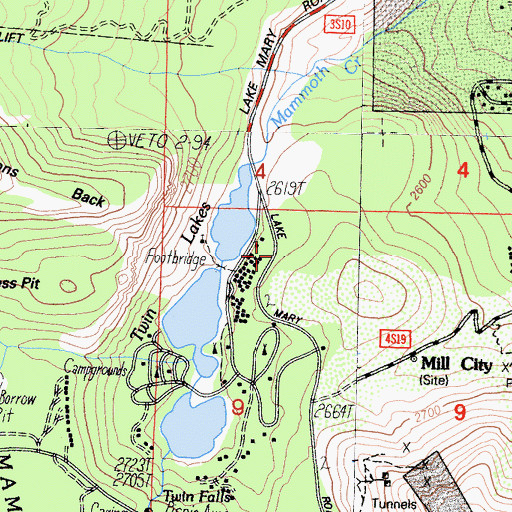 Topographic Map of Panorama Dome Trailhead, CA