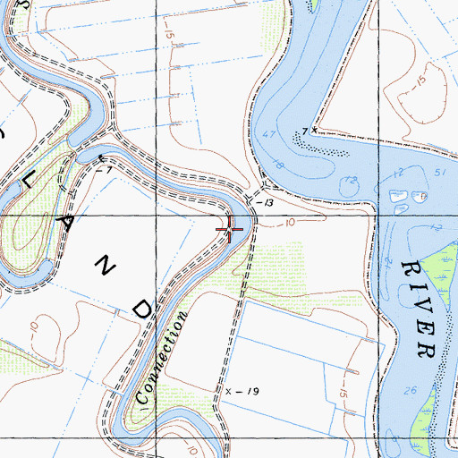 Topographic Map of Connection Slough, CA