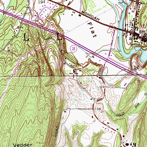 Topographic Map of Cedaridge Farm, NY