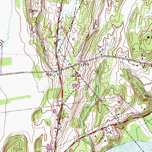 Topographic Map of Rexcroft Farm, NY