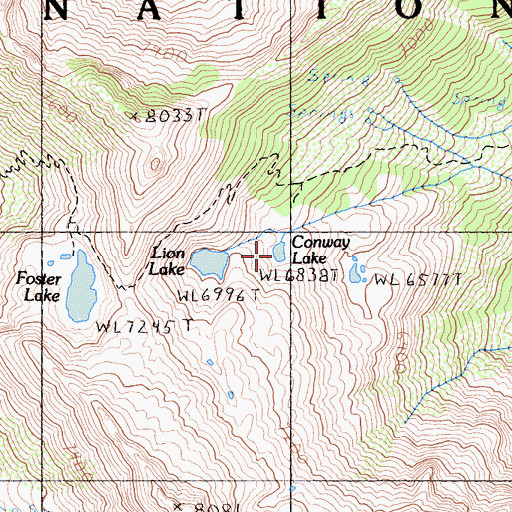 Topographic Map of Conway Lake, CA