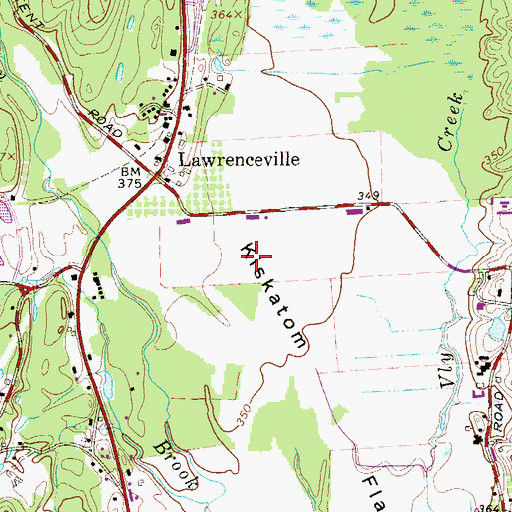 Topographic Map of Sunrise Farms, NY