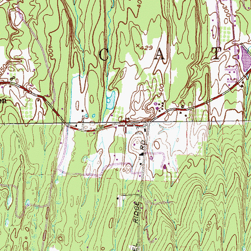 Topographic Map of Mountain View Farm, NY