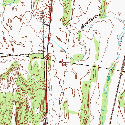 Topographic Map of Black Horse Farms, NY
