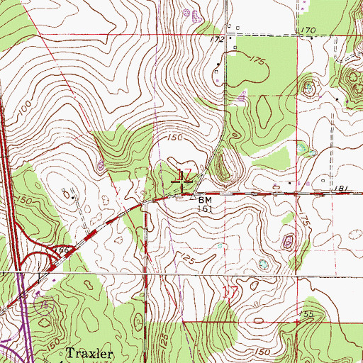 Topographic Map of Damascus Cemetery, FL
