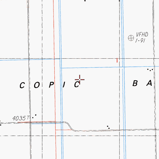 Topographic Map of Copic Bay, CA