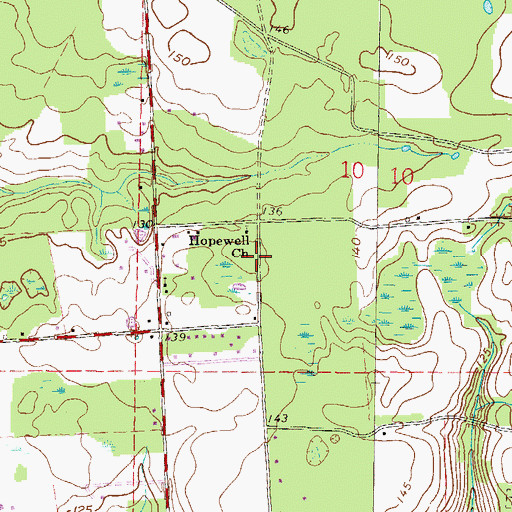 Topographic Map of Sarah Community Park, FL