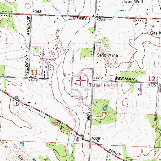 Topographic Map of Lake Sherman Village, OH