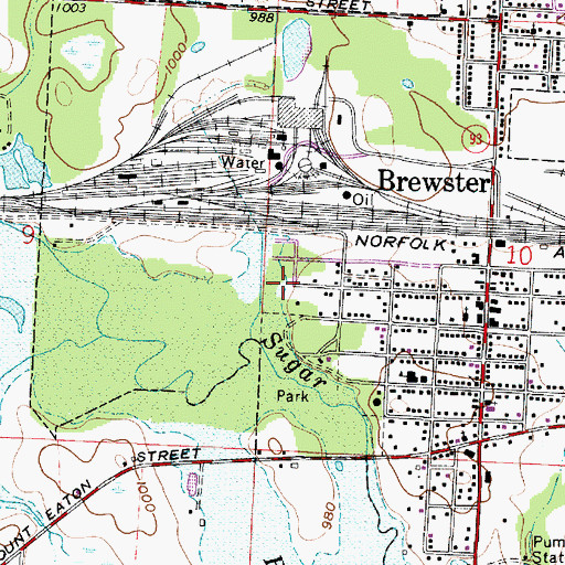 Topographic Map of Brewster Estates Mobile Home Park, OH