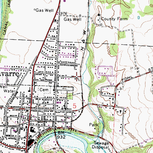 Topographic Map of Mapleview Mobile Home Manor, OH