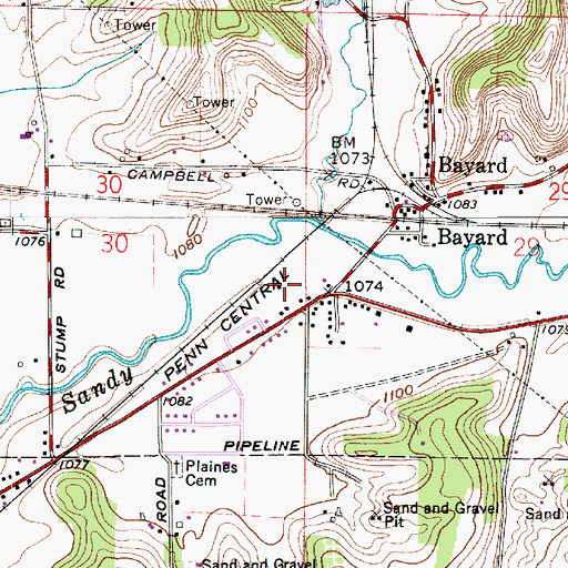 Topographic Map of Town And Country Park Estates, OH