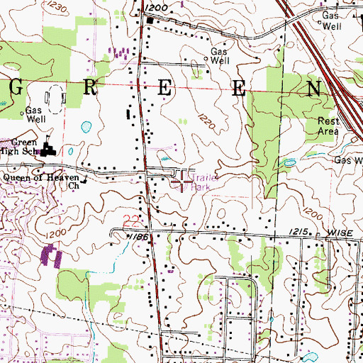 Topographic Map of Avon Mobile Home Park, OH
