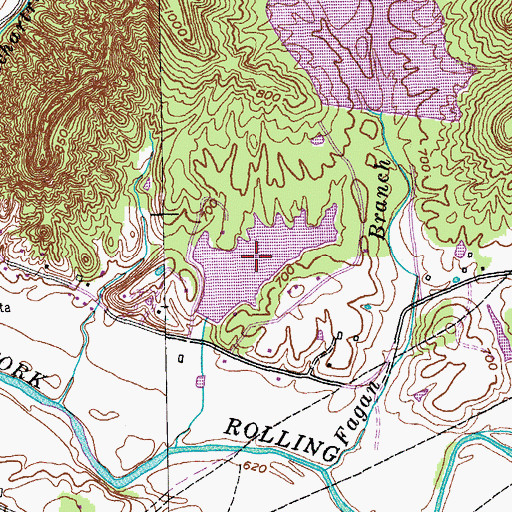Topographic Map of Marion County Lake, KY