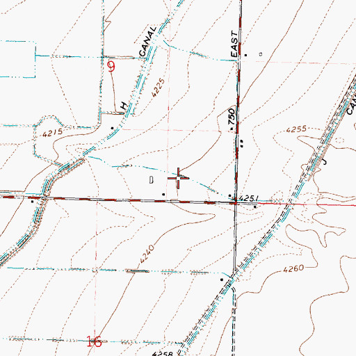 Topographic Map of J 12 Pipeline, ID