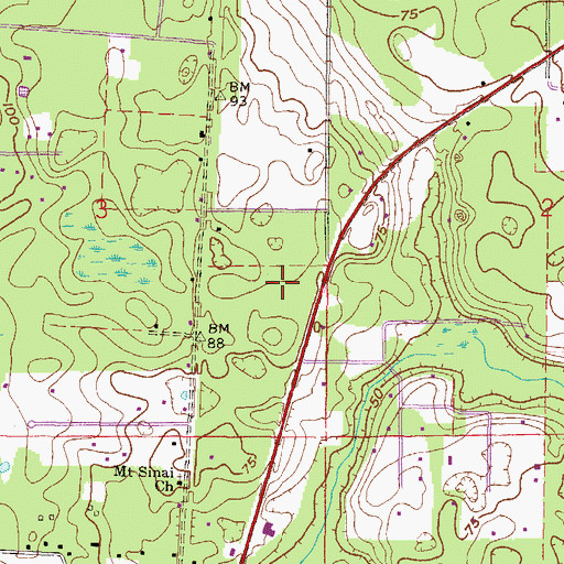 Topographic Map of Columbia City Elementary School, FL