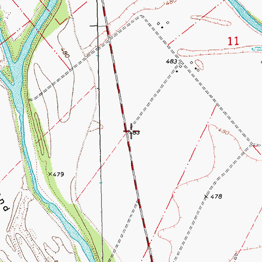 Topographic Map of Village of Three Creeks, MO